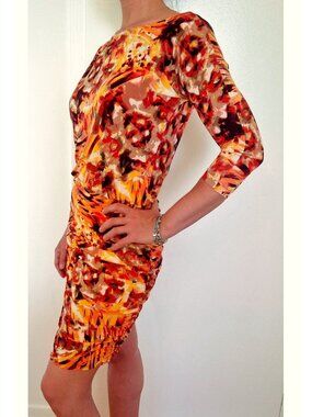 Like new - Femme de Carriere Printed Stretch Jersey Dress - medium